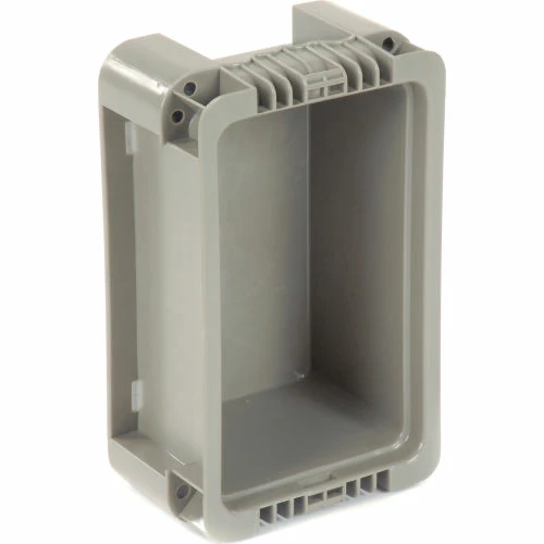 Global Industrial Stackable Straight Wall Container, Solid, 12"Lx7-3/8"Wx5"H, Gray 8 Global Industrial Stackable Straight Wall Container, Solid, 12"Lx7-3/8"Wx5"H, Gray - Image 8