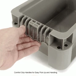 Global Industrial Stackable Straight Wall Container, Solid, 12"Lx7-3/8"Wx5"H, Gray 23 Global Industrial Stackable Straight Wall Container, Solid, 12"Lx7-3/8"Wx5"H, Gray -Containers & Organizers Sales Store 652740 2wco