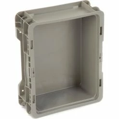 Global Industrial™ Stackable Straight Wall Container, Solid, 12"Lx15"Wx5"H, Gray -Containers & Organizers Sales Store 652741 06