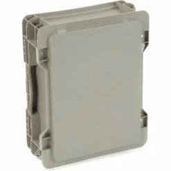 Global Industrial™ Stackable Straight Wall Container, Solid, 12"Lx15"Wx5"H, Gray -Containers & Organizers Sales Store 652741 07