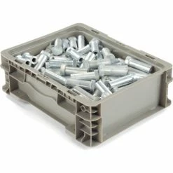 Global Industrial™ Stackable Straight Wall Container, Solid, 12"Lx15"Wx5"H, Gray -Containers & Organizers Sales Store 652741 08