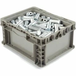 Global Industrial Stackable Straight Wall Container, Solid, 12"Lx15"Wx7-1/2"H, Gray 21 Global Industrial Stackable Straight Wall Container, Solid, 12"Lx15"Wx7-1/2"H, Gray -Containers & Organizers Sales Store 652742 08