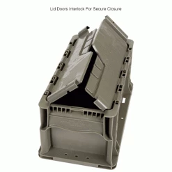 Global Industrial™ Stackable Straight Wall Container, Solid, 13-1/2"Lx7-3/8"Wx6-3/4"H, Gray -Containers & Organizers Sales Store 652743IN 3wco