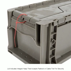 Global Industrial™ Stackable Straight Wall Container, Solid, 13-1/2"Lx7-3/8"Wx6-3/4"H, Gray -Containers & Organizers Sales Store 652743IN 5wco