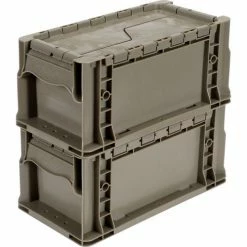 Global Industrial™ Stackable Straight Wall Container, Solid, 13-1/2"Lx7-3/8"Wx6-3/4"H, Gray -Containers & Organizers Sales Store 652743 04