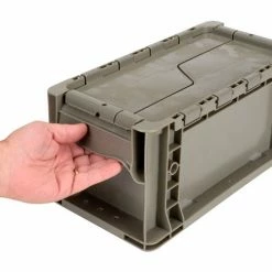 Global Industrial™ Stackable Straight Wall Container, Solid, 13-1/2"Lx7-3/8"Wx6-3/4"H, Gray -Containers & Organizers Sales Store 652743 08