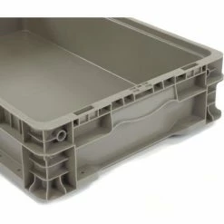 Global Industrial™ Stackable Straight Wall Container, Solid, 24"Lx15"Wx5"H, Gray -Containers & Organizers Sales Store 652744 02