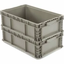 Global Industrial Stackable Straight Wall Container, Solid, 24"Lx15"Wx7-1/2"H, Gray 16 Global Industrial Stackable Straight Wall Container, Solid, 24"Lx15"Wx7-1/2"H, Gray -Containers & Organizers Sales Store 652745 1