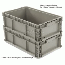 Global Industrial Stackable Straight Wall Container, Solid, 24"Lx15"Wx7-1/2"H, Gray 26 Global Industrial Stackable Straight Wall Container, Solid, 24"Lx15"Wx7-1/2"H, Gray -Containers & Organizers Sales Store 652745 3wco 1