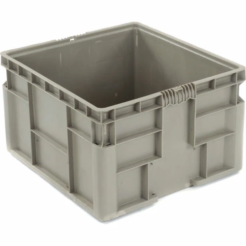Global Industrial Stackable Straight Wall Container, Solid, 24"Lx22-1/2"Wx14-1/2"H, Gray 1 Global Industrial Stackable Straight Wall Container, Solid, 24"Lx22-1/2"Wx14-1/2"H, Gray