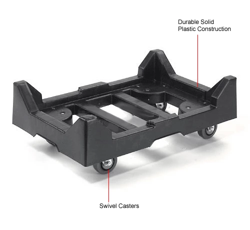 Attached Lid Shipping Container 27-3/16 x 16-5/8 x 12-1/2 Gray with Dolly Combo 25 Attached Lid Shipping Container 27-3/16 x 16-5/8 x 12-1/2 Gray with Dolly Combo - Image 25