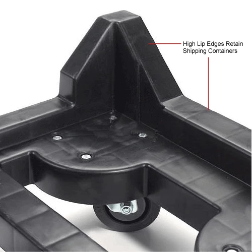 Attached Lid Shipping Container 27-3/16 x 16-5/8 x 12-1/2 Gray with Dolly Combo 26 Attached Lid Shipping Container 27-3/16 x 16-5/8 x 12-1/2 Gray with Dolly Combo - Image 26