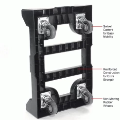 Attached Lid Shipping Container 27-3/16 x 16-5/8 x 12-1/2 Gray with Dolly Combo 58 Attached Lid Shipping Container 27-3/16 x 16-5/8 x 12-1/2 Gray with Dolly Combo -Containers & Organizers Sales Store 652754 5wco 2