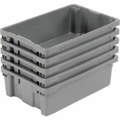 LEWISBins SN2012-6 Polyethylene Container 20"L x 13"W x 6-1/4"H, Gray - Pkg Qty 5 -Containers & Organizers Sales Store 652905GY 02