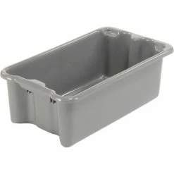 LEWISBins SN2414-8 Polyethylene Container 24"L x 14"W x 8"H, Gray - Pkg Qty 5