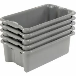 LEWISBins SN2414-8 Polyethylene Container 24"L x 14"W x 8"H, Gray - Pkg Qty 5 -Containers & Organizers Sales Store 652907GY 02