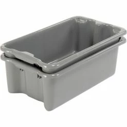 LEWISBins SN2414-8 Polyethylene Container 24"L x 14"W x 8"H, Gray - Pkg Qty 5 -Containers & Organizers Sales Store 652907GY 03