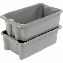 LEWISBins SN2414-8 Polyethylene Container 24"L x 14"W x 8"H, Gray - Pkg Qty 5 -Containers & Organizers Sales Store 652907GY 04