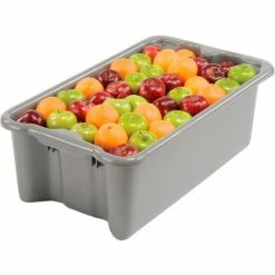 LEWISBins SN2414-8 Polyethylene Container 24"L x 14"W x 8"H, Gray - Pkg Qty 5 -Containers & Organizers Sales Store 652907GY 05