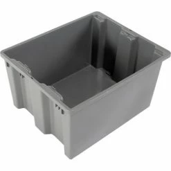LEWISBins SN2420-13 Polyethylene Container 24"L x 20"W x 13"H, Gray - Pkg Qty 5 -Containers & Organizers Sales Store 652908GY 03