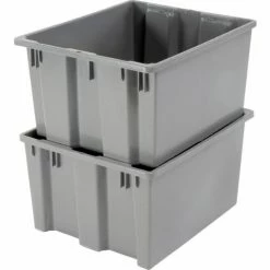 LEWISBins SN2420-13 Polyethylene Container 24"L x 20"W x 13"H, Gray - Pkg Qty 5 -Containers & Organizers Sales Store 652908GY 04