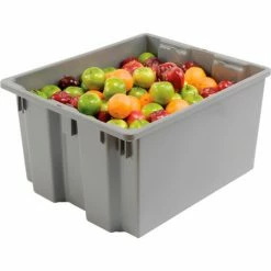 LEWISBins SN2420-13 Polyethylene Container 24"L x 20"W x 13"H, Gray - Pkg Qty 5 -Containers & Organizers Sales Store 652908GY 05
