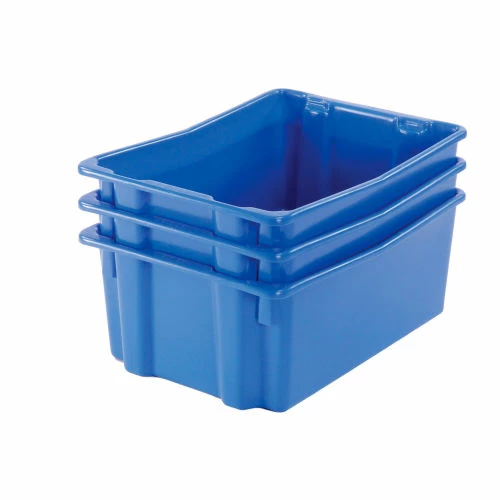 LEWISBins SN2618-10 Polyethylene Container 26"L x 18-3/4"W x 10"H, Blue - Pkg Qty 5 2 LEWISBins SN2618-10 Polyethylene Container 26"L x 18-3/4"W x 10"H, Blue - Pkg Qty 5 - Image 2