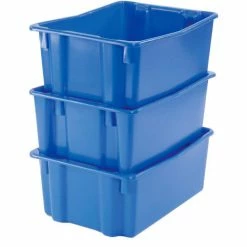 LEWISBins SN2618-10 Polyethylene Container 26"L x 18-3/4"W x 10"H, Blue - Pkg Qty 5 23 LEWISBins SN2618-10 Polyethylene Container 26"L x 18-3/4"W x 10"H, Blue - Pkg Qty 5 -Containers & Organizers Sales Store 652909BL 02