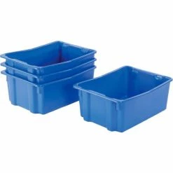 LEWISBins SN2618-10 Polyethylene Container 26"L x 18-3/4"W x 10"H, Blue - Pkg Qty 5 25 LEWISBins SN2618-10 Polyethylene Container 26"L x 18-3/4"W x 10"H, Blue - Pkg Qty 5 -Containers & Organizers Sales Store 652909BL 04