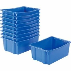 LEWISBins SN2618-10 Polyethylene Container 26"L x 18-3/4"W x 10"H, Blue - Pkg Qty 5 28 LEWISBins SN2618-10 Polyethylene Container 26"L x 18-3/4"W x 10"H, Blue - Pkg Qty 5 -Containers & Organizers Sales Store 652909BL 07