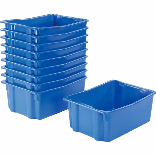 LEWISBins SN2618-10 Polyethylene Container 26"L x 18-3/4"W x 10"H, Blue - Pkg Qty 5 8 LEWISBins SN2618-10 Polyethylene Container 26"L x 18-3/4"W x 10"H, Blue - Pkg Qty 5 - Image 8