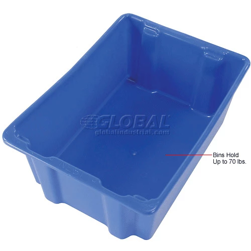 LEWISBins SN2618-10 Polyethylene Container 26"L x 18-3/4"W x 10"H, Blue - Pkg Qty 5 16 LEWISBins SN2618-10 Polyethylene Container 26"L x 18-3/4"W x 10"H, Blue - Pkg Qty 5 - Image 16