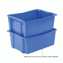 LEWISBins SN2618-10 Polyethylene Container 26"L x 18-3/4"W x 10"H, Blue - Pkg Qty 5 37 LEWISBins SN2618-10 Polyethylene Container 26"L x 18-3/4"W x 10"H, Blue - Pkg Qty 5 -Containers & Organizers Sales Store 652909BL 3wco