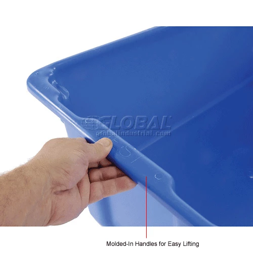 LEWISBins SN2618-10 Polyethylene Container 26"L x 18-3/4"W x 10"H, Blue - Pkg Qty 5 18 LEWISBins SN2618-10 Polyethylene Container 26"L x 18-3/4"W x 10"H, Blue - Pkg Qty 5 - Image 18