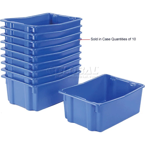 LEWISBins SN2618-10 Polyethylene Container 26"L x 18-3/4"W x 10"H, Blue - Pkg Qty 5 20 LEWISBins SN2618-10 Polyethylene Container 26"L x 18-3/4"W x 10"H, Blue - Pkg Qty 5 - Image 20