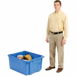 LEWISBins SN3024-15 Polyethylene Container 30"L x 24"W x 15"H, Blue -Containers & Organizers Sales Store 652910BL 04