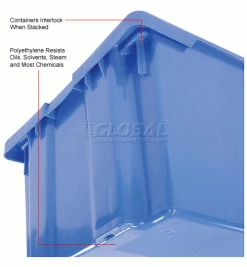 LEWISBins SN3024-15 Polyethylene Container 30"L x 24"W x 15"H, Blue -Containers & Organizers Sales Store 652910BL 5wco