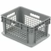 Global Industrial™ Mesh Straight Wall Container, 15-3/4"Lx11-3/4"Wx8-1/4"H, Gray - Pkg Qty 12