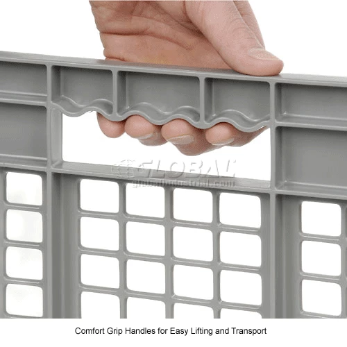 Global Industrial Mesh Straight Wall Container, Solid Base, 23-3/4"Lx15-3/4"Wx12-1/4"H, Gray - Pkg Qty 3 13 Global Industrial Mesh Straight Wall Container, Solid Base, 23-3/4"Lx15-3/4"Wx12-1/4"H, Gray - Pkg Qty 3 - Image 13