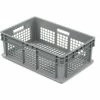 Global Industrial™ Mesh Straight Wall Container, 23-3/4"Lx15-3/4"Wx8-1/4"H, Gray - Pkg Qty 4