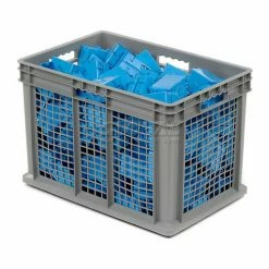 Global Industrial™ Mesh Straight Wall Container, 23-3/4"Lx15-3/4"Wx16-1/8"H, Gray - Pkg Qty 2 -Containers & Organizers Sales Store 662114 01