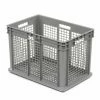 Global Industrial™ Mesh Straight Wall Container, 23-3/4"Lx15-3/4"Wx16-1/8"H, Gray - Pkg Qty 2