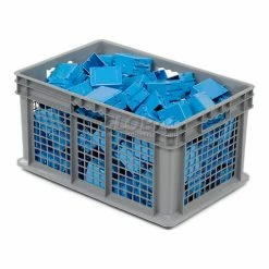 Global Industrial Mesh Straight Wall Container, Solid Base, 23-3/4"Lx15-3/4"Wx12-1/4"H, Gray - Pkg Qty 3 18 Global Industrial Mesh Straight Wall Container, Solid Base, 23-3/4"Lx15-3/4"Wx12-1/4"H, Gray - Pkg Qty 3 -Containers & Organizers Sales Store 662121 01