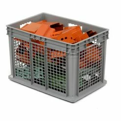 Global Industrial Mesh Straight Wall Container, Solid Base, 23-3/4"Lx 15-3/4"x16-1/8"H, Gray - Pkg Qty 2 18 Global Industrial Mesh Straight Wall Container, Solid Base, 23-3/4"Lx 15-3/4"x16-1/8"H, Gray - Pkg Qty 2 -Containers & Organizers Sales Store 662122 01