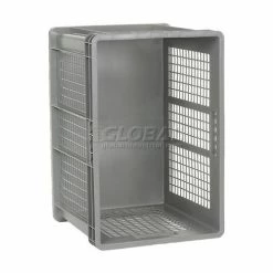 Global Industrial Mesh Straight Wall Container, Solid Base, 23-3/4"Lx 15-3/4"x16-1/8"H, Gray - Pkg Qty 2 17 Global Industrial Mesh Straight Wall Container, Solid Base, 23-3/4"Lx 15-3/4"x16-1/8"H, Gray - Pkg Qty 2 -Containers & Organizers Sales Store 662122 03