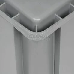 Global Industrial Solid Straight Wall Container, 15-3/4"Lx11-3/4"Wx8-1/4"H, Gray - Pkg Qty 12 -Containers & Organizers Sales Store 662123 06