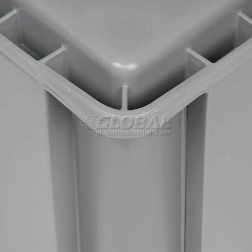 Global Industrial Solid Straight Wall Container, 23-3/4"Lx15-3/4"Wx8-1/4"H, Gray - Pkg Qty 4 7 Global Industrial Solid Straight Wall Container, 23-3/4"Lx15-3/4"Wx8-1/4"H, Gray - Pkg Qty 4 - Image 7