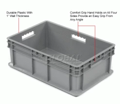 Global Industrial Solid Straight Wall Container, 23-3/4"Lx15-3/4"Wx8-1/4"H, Gray - Pkg Qty 4 24 Global Industrial Solid Straight Wall Container, 23-3/4"Lx15-3/4"Wx8-1/4"H, Gray - Pkg Qty 4 -Containers & Organizers Sales Store 662124 1wco