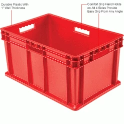 Global Industrial Solid Straight Wall Container, 23-3/4"Lx15-3/4"Wx12-1/4"H, Red - Pkg Qty 3 12 Global Industrial Solid Straight Wall Container, 23-3/4"Lx15-3/4"Wx12-1/4"H, Red - Pkg Qty 3 -Containers & Organizers Sales Store 662125RDIN 1wco