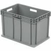 Global Industrial™ Solid Straight Wall Container, 23-3/4"Lx15-3/4"Wx16-1/8"H, Gray - Pkg Qty 2